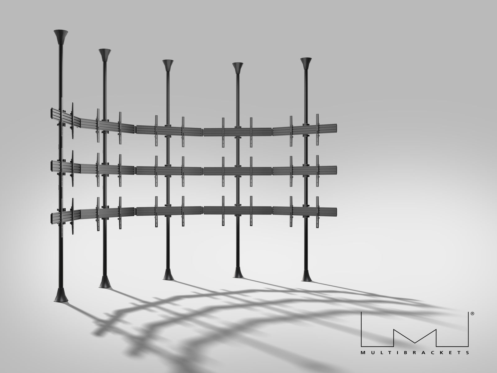 Multibrackets MBFC5UX3S M Pro 3m 15-Screen Floor to Ceiling Mount For 40"-65" Screens | 7340234811601