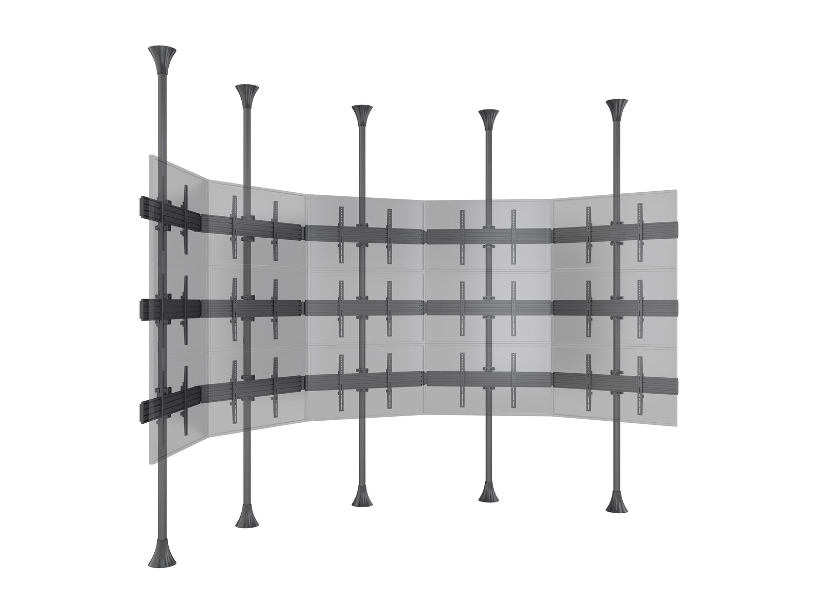 Multibrackets MBFC5UX3S M Pro 3m 15-Screen Floor to Ceiling Mount For 40"-65" Screens | 7340234811601