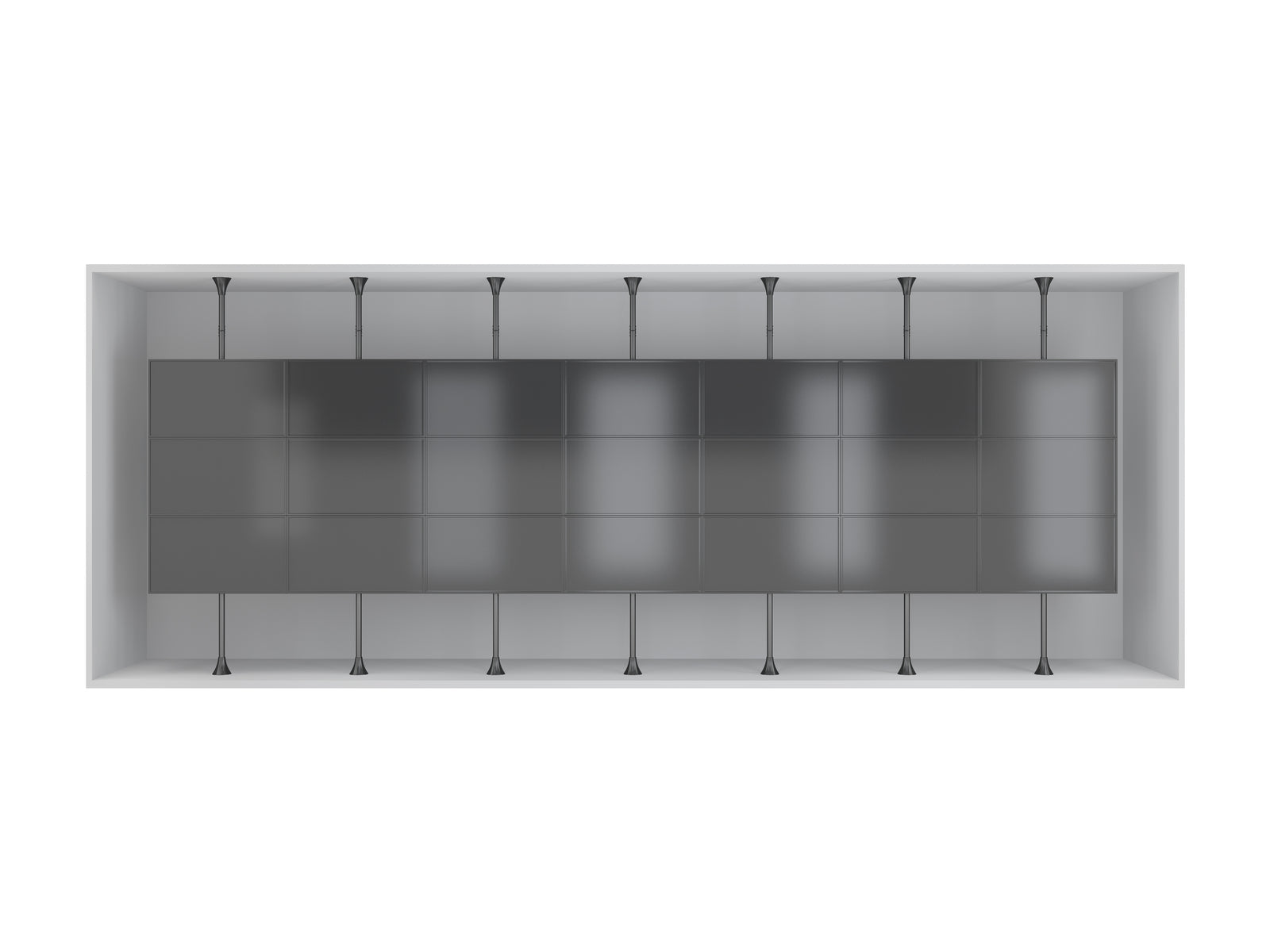 Multibrackets MBFC7UX3 M Pro 3m 21-Screen Floor to Ceiling Mount for 40"-65" Screens | 7350105216664