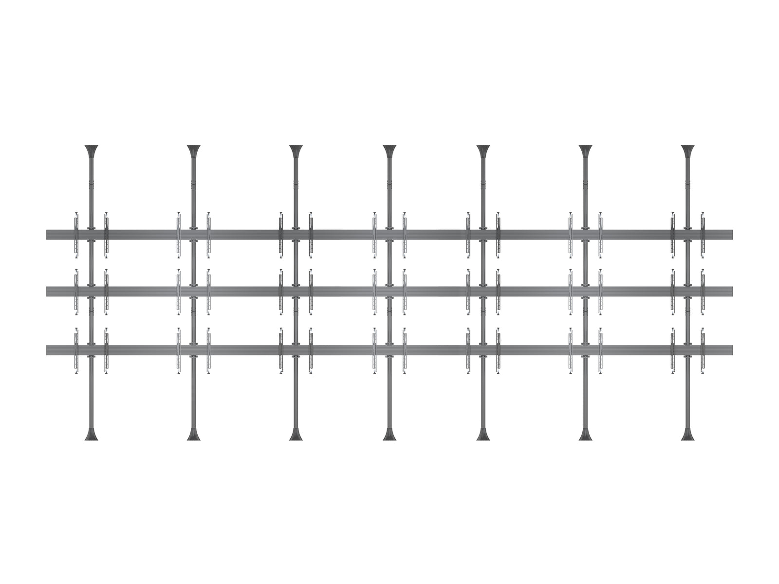 Multibrackets MBFC7UX3 M Pro 3m 21-Screen Floor to Ceiling Mount for 40"-65" Screens | 7350105216664