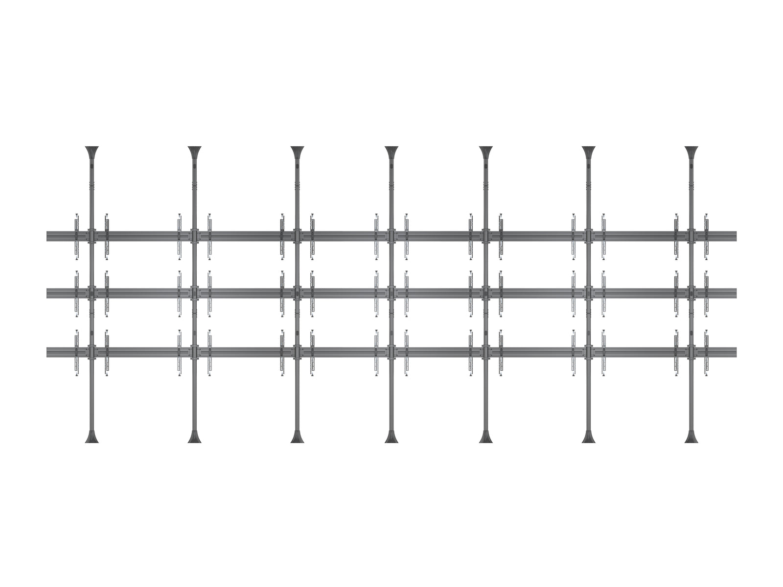 Multibrackets MBFC7UX3 M Pro 3m 21-Screen Floor to Ceiling Mount for 40"-65" Screens | 7350105216664