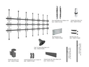 Multibrackets MBFC7UX3 M Pro 3m 21-Screen Floor to Ceiling Mount for 40"-65" Screens | 7350105216664
