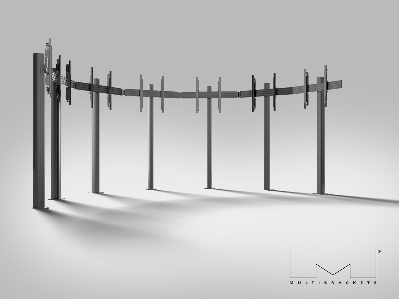Multibrackets MBFMC7X1U 7-Screen M Pro Floormount For 32"-65" Screens | 7350105217456
