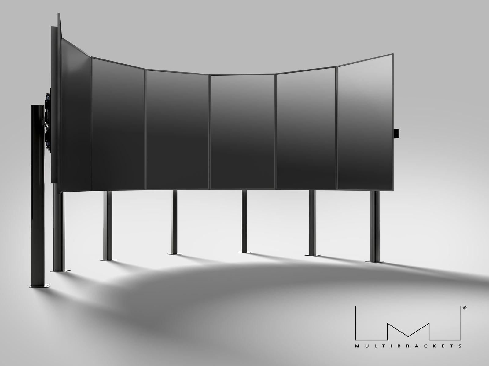 Multibrackets MBFMC7X1U 7-Screen M Pro Floormount For 32"-65" Screens | 7350105217456