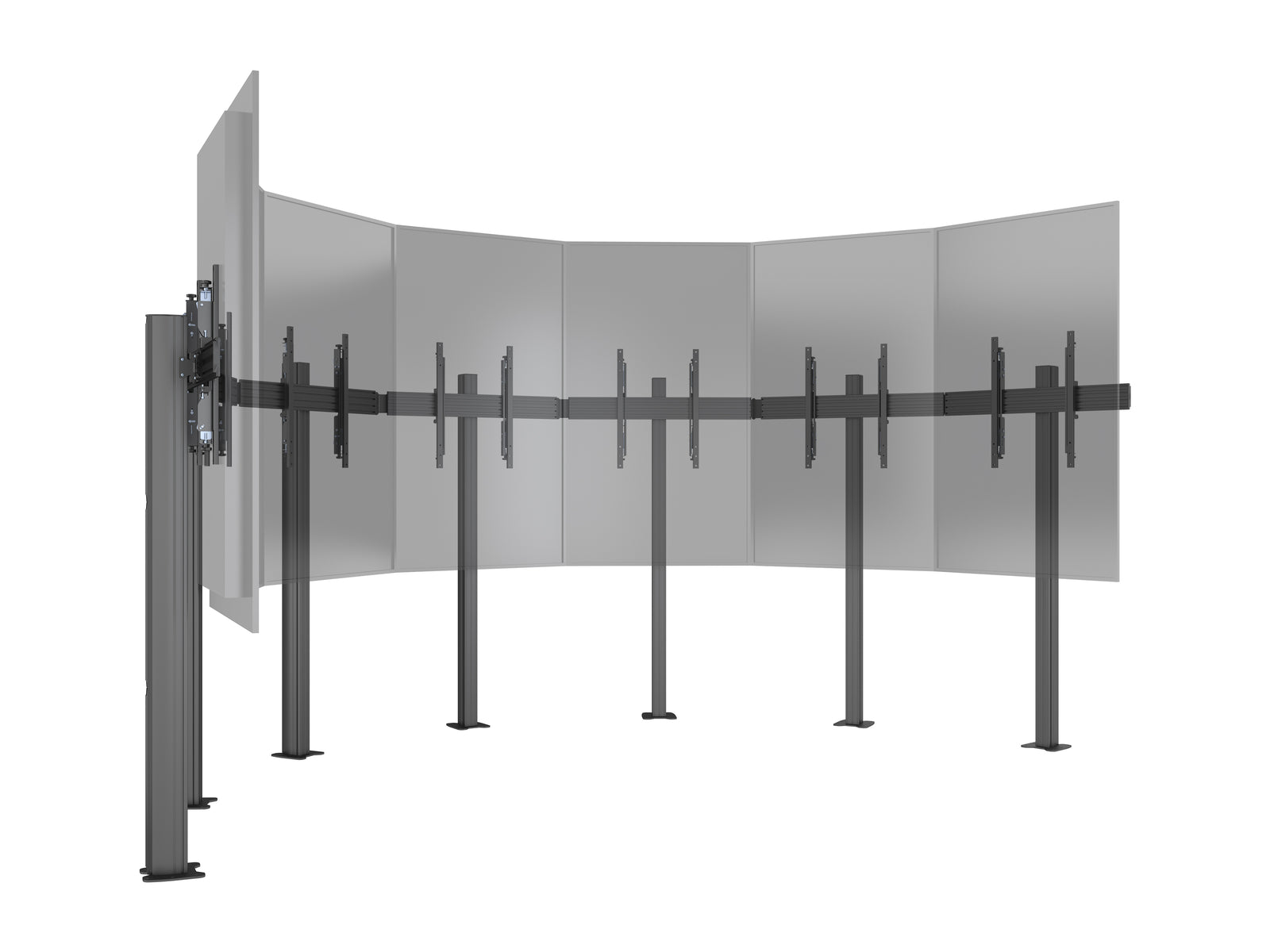 Multibrackets MBFMC7X1U 7-Screen M Pro Floormount For 32"-65" Screens | 7350105217456