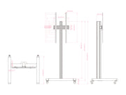 Multibrackets MBFS1U M Pro Floor Stand For 65"-100" Screens | 7350105219474 Floor Stand Multibrackets