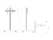 Multibrackets MBFS2U M Pro Dual-Screen Floor Stand For 55" Screens | 7350073738403 Floor Stand Multibrackets