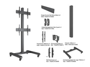 Multibrackets MBFS2U M Pro Dual-Screen Floor Stand For 55" Screens | 7350073738403 Floor Stand Multibrackets