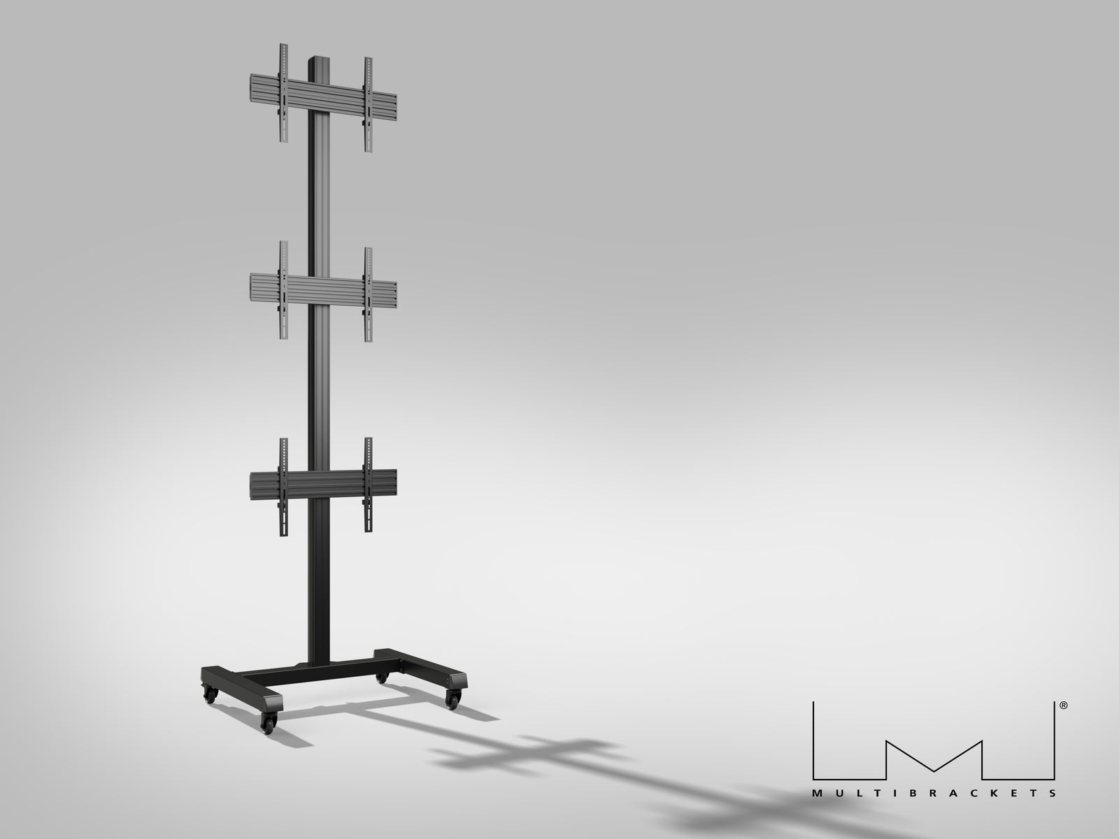 Multibrackets MBFS3U M Pro Triple-Screen Floor Stand For 55" Screens | 7350073738403 Floor Stand Multibrackets