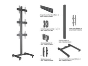 Multibrackets MBFS3U M Pro Triple-Screen Floor Stand For 55" Screens | 7350073738403 Floor Stand Multibrackets