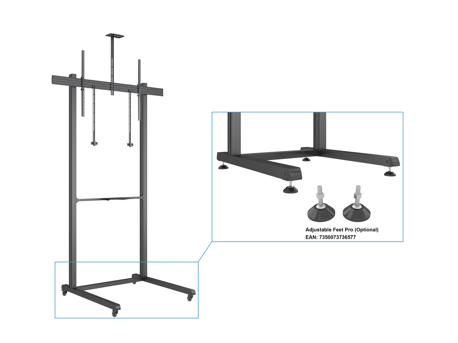 Multibrackets MBFSC1U M Pro Floor Stand For 65"-100" Screens | 7350022738461