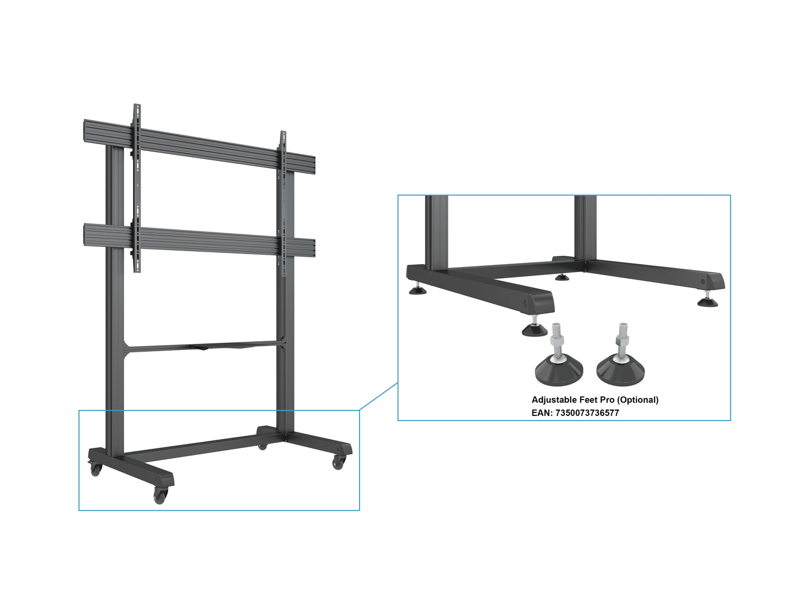 Multibrackets MBFSC1U M Pro Floor Stand For 85"-120" Screens | 7340234812806