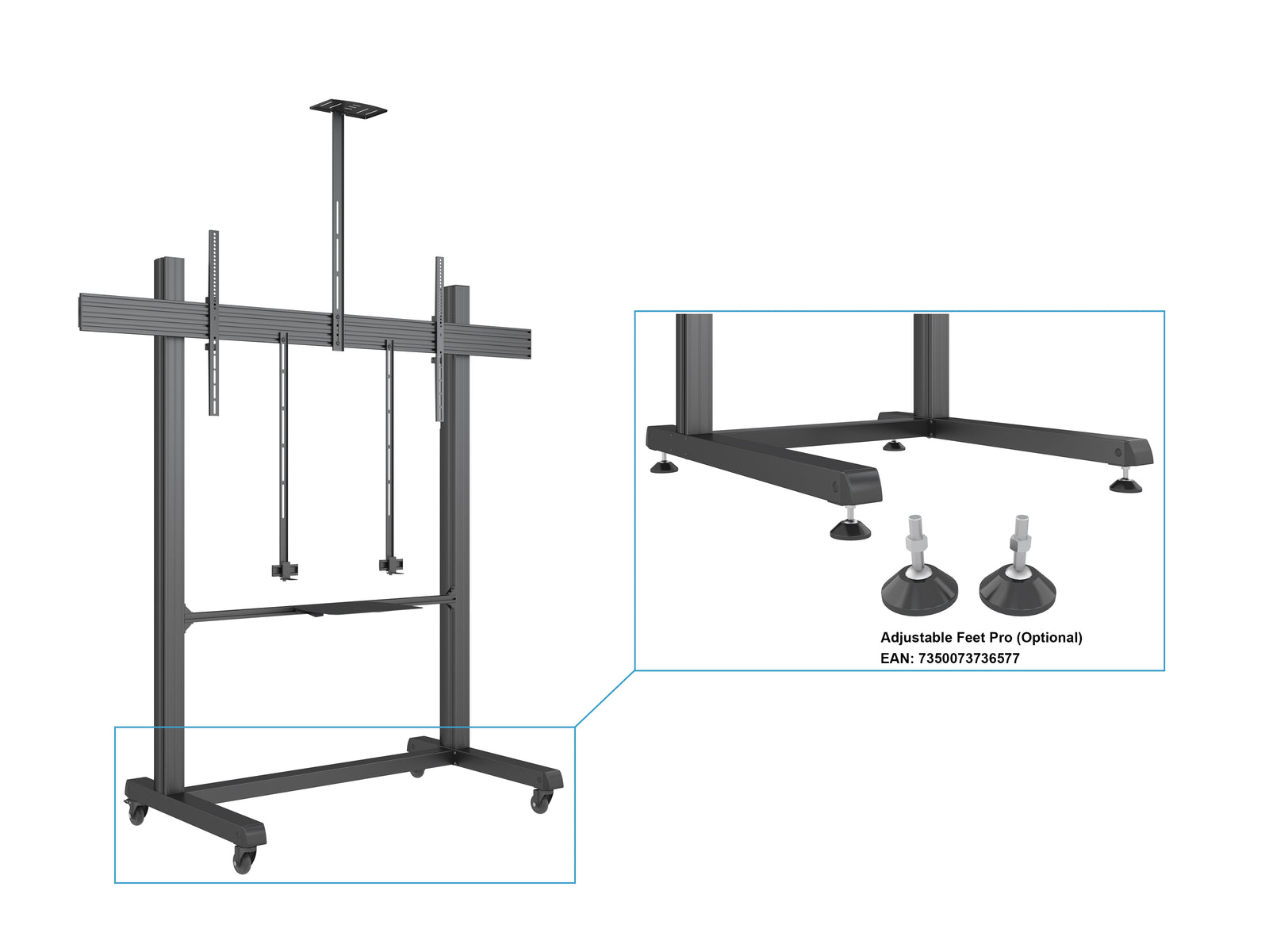 Multibrackets MBFSC1U M Pro Floorstand For 65"-100" Screens | 7350022738454