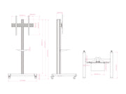 Multibrackets MBFSC1UW M Pro 1.5m Floor Stand For 43"-75" Screens | 7350073731657 Floor Stand Multibrackets