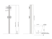 Multibrackets MBFSC2U M Pro 1.8m Floor Stand For 17"-50" Screens | 7340234813681 Floor Stand Multibrackets