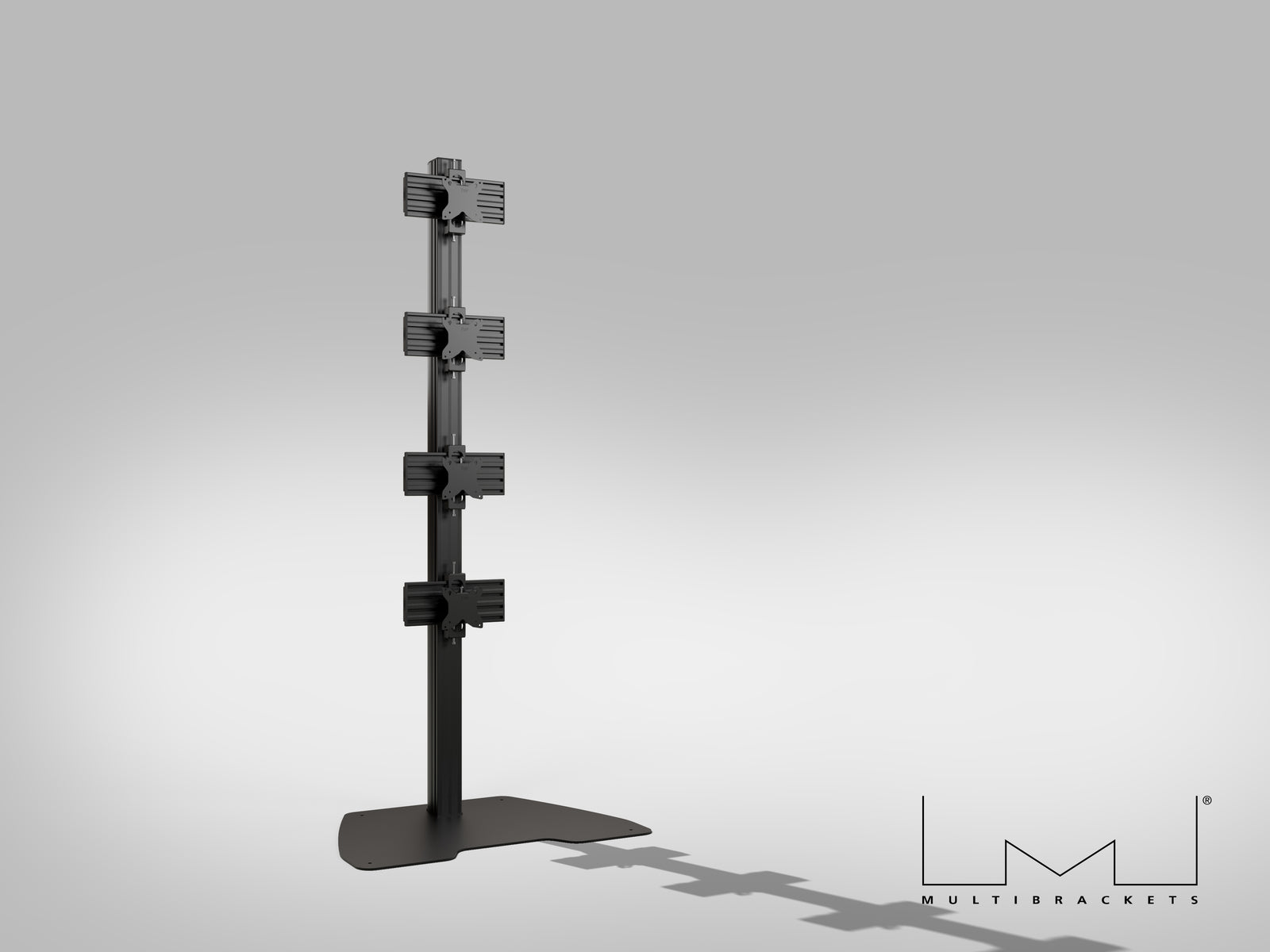 Multibrackets MBFSC4U M Pro 1.8m 4-Screen Floor Stand For 15"-32" Screens | 7340234810321 Floor Stand Multibrackets
