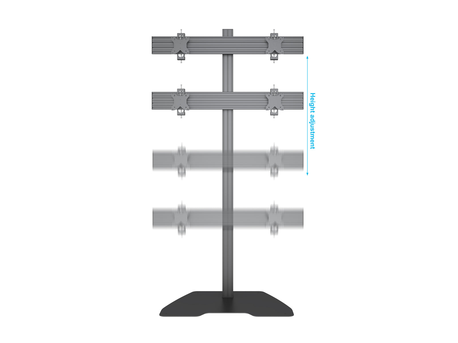 Multibrackets MBFSC4U M Pro 1.8m 4-Screen Floor Stand For 15"-32" Screens | 7350022739055 Floor Stand Multibrackets