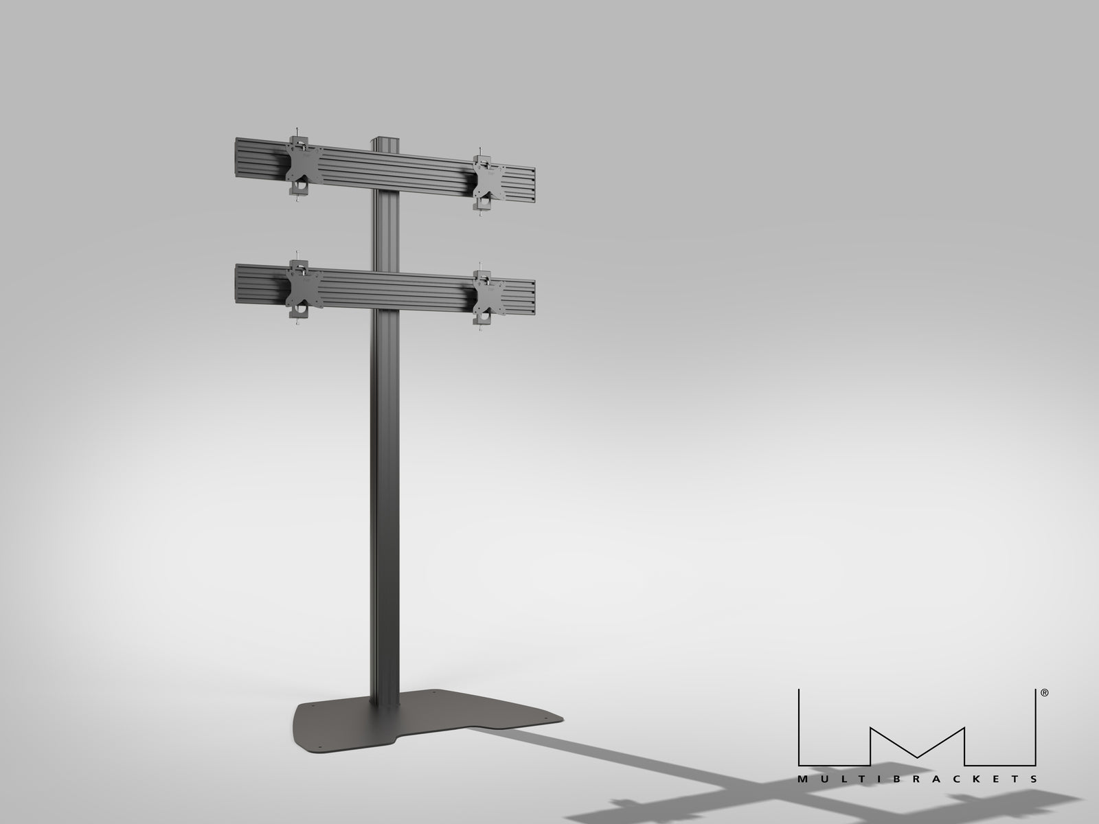 Multibrackets MBFSC4U M Pro 1.8m 4-Screen Floor Stand For 15"-32" Screens | 7350022739055 Floor Stand Multibrackets