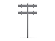 Multibrackets MBFSC4U M Pro 1.8m 4-Screen Floor Stand For 15"-32" Screens | 7350022739055 Floor Stand Multibrackets