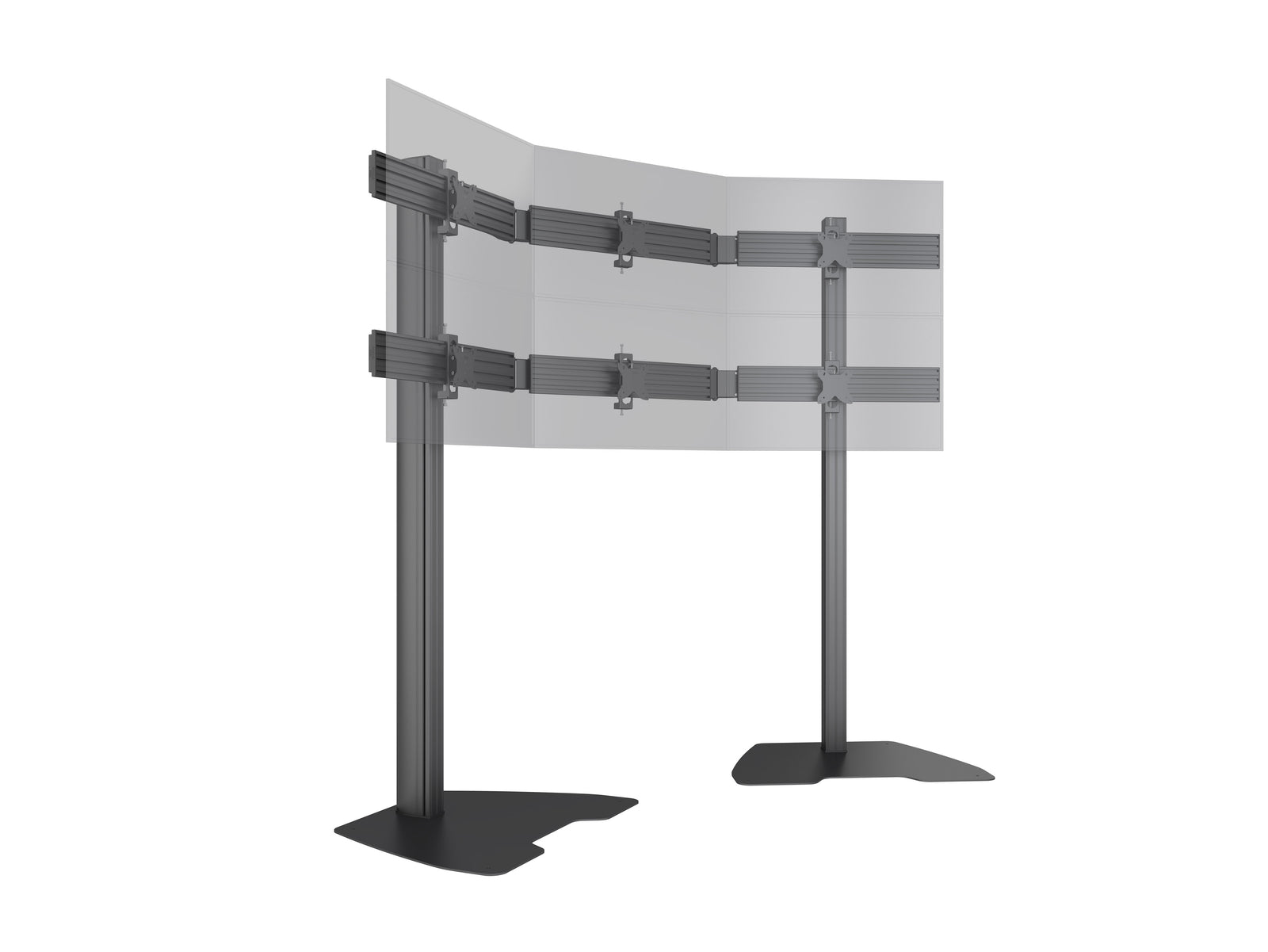 Multibrackets MBFSC6U M Pro 1.8m 6-Screens Floor Stand For 15"-32" Screens | 7340234810178 Floor Stand Multibrackets