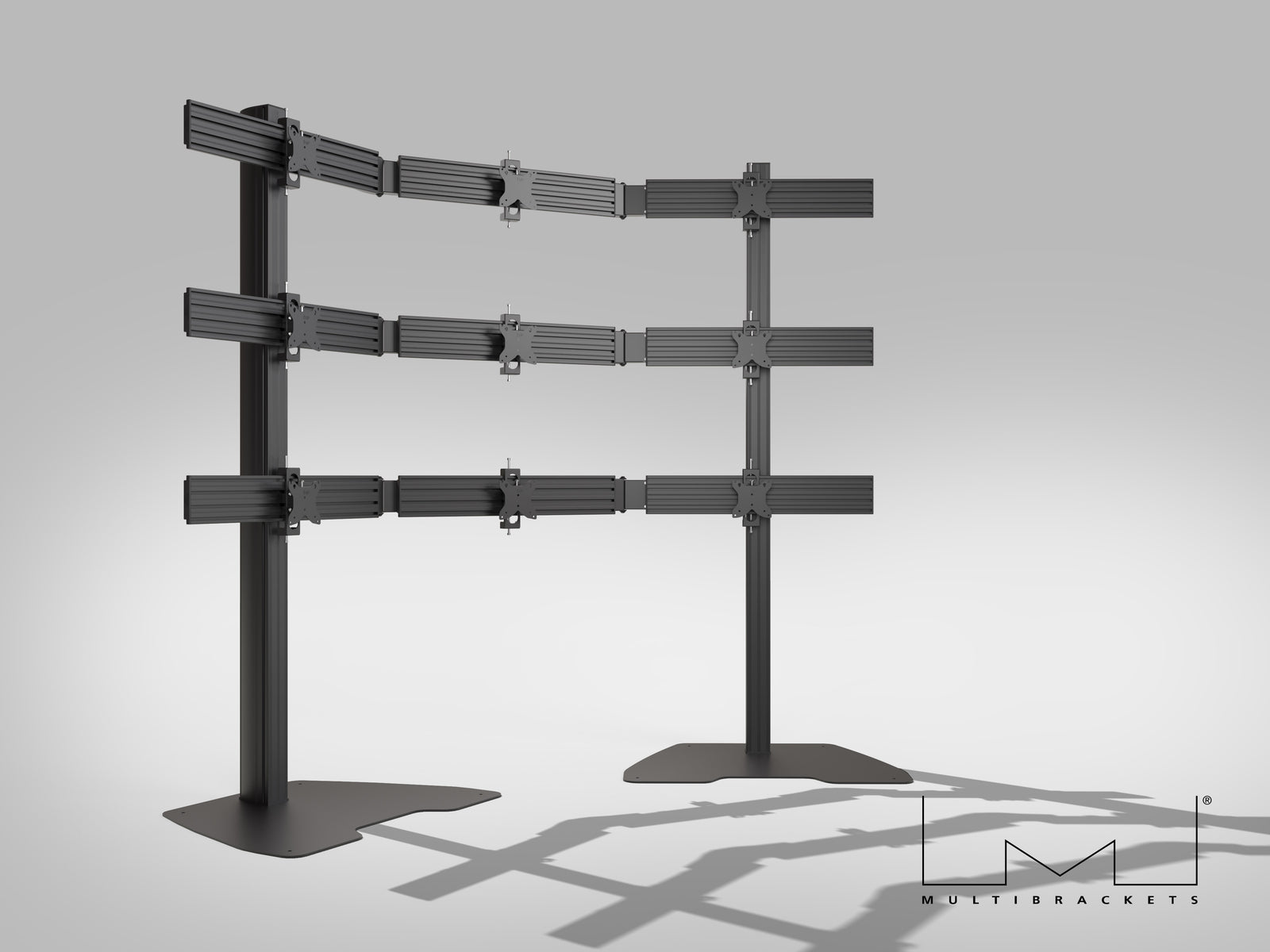 Multibrackets MBFSC9U M Pro 1.8m 9-Screens Floor Stand For 15"-32" Screens | 7340234810185 Floor Stand Multibrackets