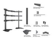 Multibrackets MBFSC9U M Pro 1.8m 9-Screens Floor Stand For 15"-32" Screens | 7340234810185 Floor Stand Multibrackets