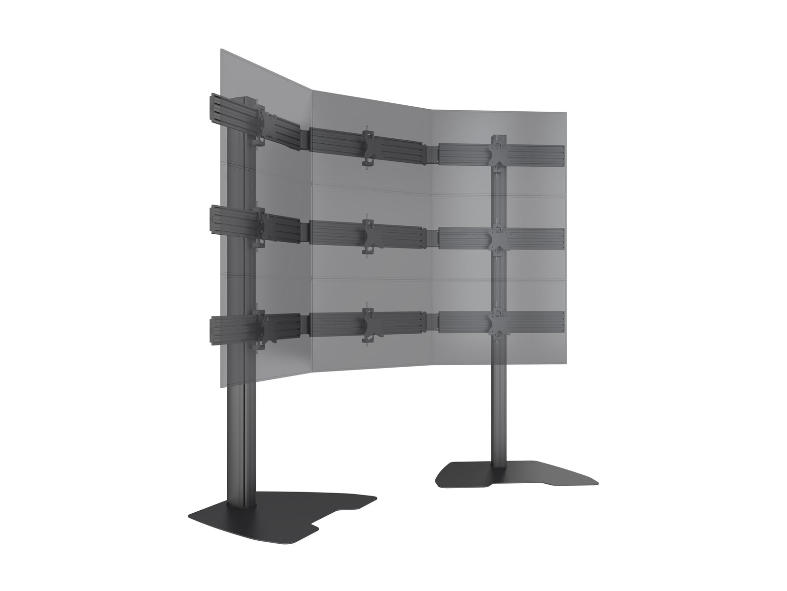 Multibrackets MBFSC9U M Pro 1.8m 9-Screens Floor Stand For 15"-32" Screens | 7340234810185 Floor Stand Multibrackets