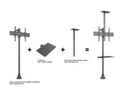 Multibrackets MBFW1U M Pro 1.5m Floor to Wall Mount For 40"-75" Screens | 7340234811519