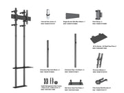 Multibrackets MBFW2P1UHD M Pro 3m Floorstand to Wall Mount For 75"-98" Screens | 7340234812042