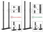 Multibrackets MBFW2P1UHD M Pro 3m Floorstand to Wall Mount For 75"-98" Screens | 7340234812615