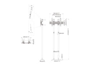 Multibrackets MBFW2P1UHD M Pro 3m Floorstand to Wall Mount For 75"-98" Screens | 7340234812615