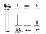 Multibrackets MBFW2P1UHD M Pro 3m Floorstand to Wall Mount For 75"-98" Screens | 7340234812615