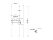 Multibrackets MBFW2P1UHD M Pro 3m Floor to Wall Mount For 65"-100" Screens | 7350105216015