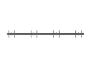 Multibrackets MBW4U M Pro 4-Screen Wall Mount – Black | 7350073730179 Wall Mount Bracket Multibrackets