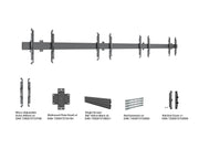 Multibrackets MBW4U M Pro 4-Screen Wall Mount – Black | 7350073730179 Wall Mount Bracket Multibrackets