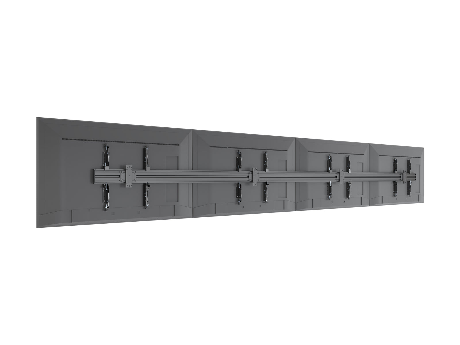 Multibrackets MBW4U M Pro 4-Screen Wall Mount – Black | 7350073730179 Wall Mount Bracket Multibrackets
