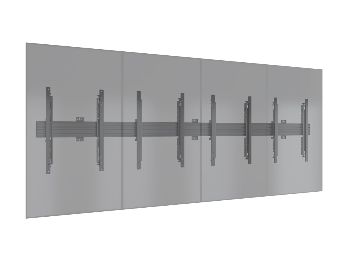Multibrackets MBW4UP M Pro 4-Screen Wall Mount – Black | 7350073730186 Wall Mount Bracket Multibrackets