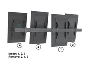Multibrackets MBW4UP M Pro 4-Screen Wall Mount – Black | 7350073730186 Wall Mount Bracket Multibrackets