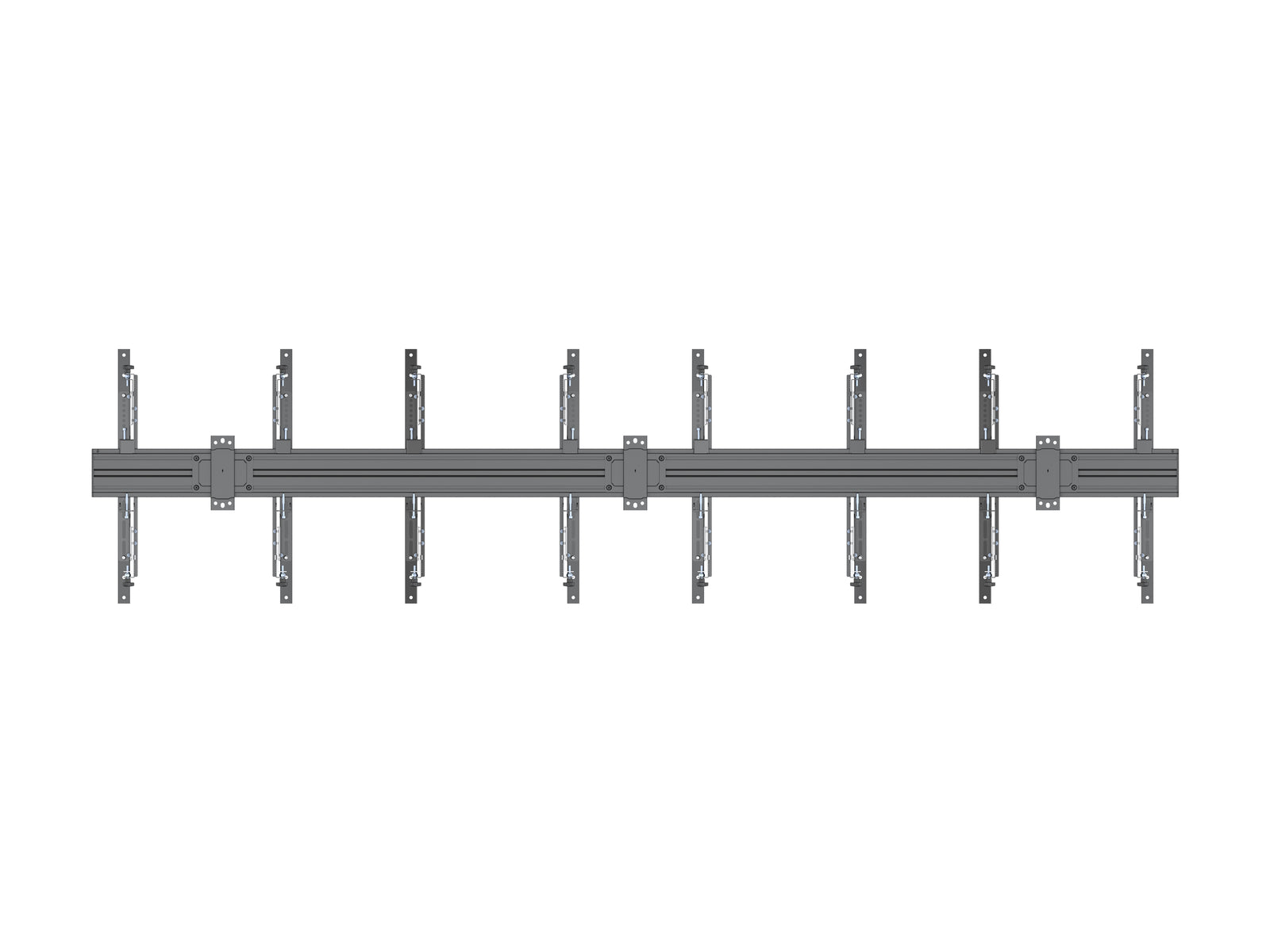Multibrackets MBW4UP M Pro 4-Screen Wall Mount – Black | 7350073730186 Wall Mount Bracket Multibrackets