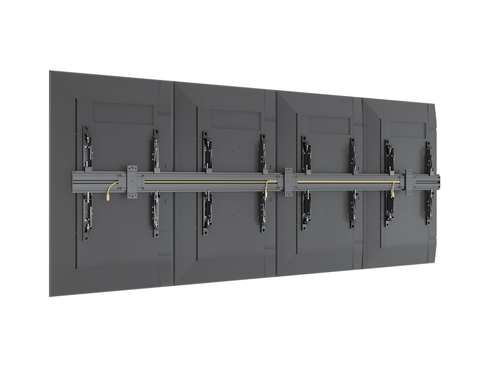Multibrackets MBW4UP M Pro 4-Screen Wall Mount – Black | 7350073730186 Wall Mount Bracket Multibrackets