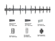 Multibrackets MBW5U M Pro 4-Screen Wall Mount – Black | 7350105219504 Wall Mount Bracket Multibrackets
