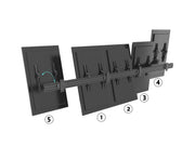 Multibrackets MBW5UP M Pro Tilt 5-Screen Portrait Wall Mount – Black | 7350105219160 Wall Mount Bracket Multibrackets