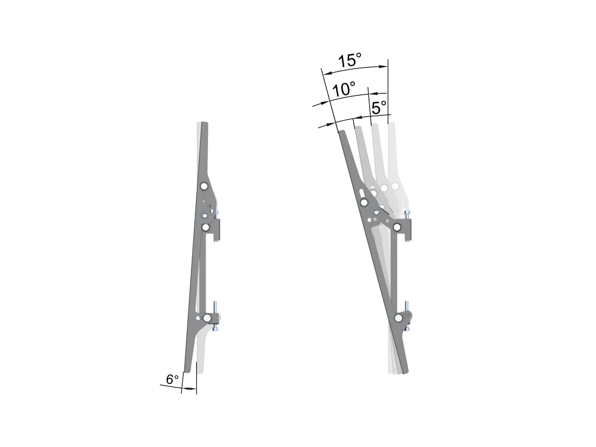 Multibrackets MBW5UP M Pro Tilt 5-Screen Portrait Wall Mount – Black | 7350105219160 Wall Mount Bracket Multibrackets