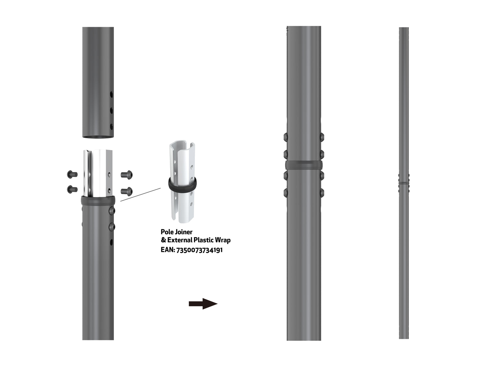 Multibrackets MBWW1U 3m Wall to Wall Mount For 40"-65" Screens | VESA 400x400 Wall Mount Bracket Multibrackets