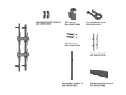 Multibrackets MBWW2U Dual Screen 2.3m Wall to Wall Mount For 40"-65" Screens | VESA 400x400 Wall Mount Bracket Multibrackets
