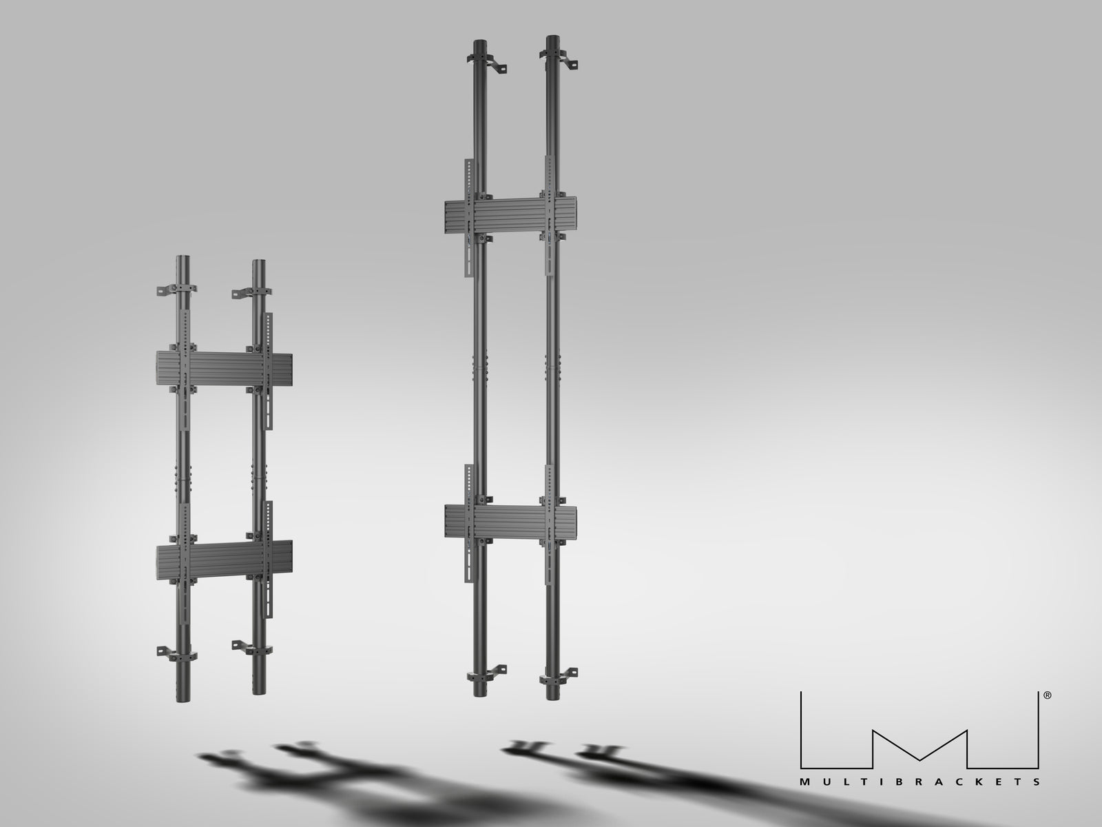 Multibrackets MBWW2U Dual Screen 3m Wall to Wall Mount For 40"-65" Screens | VESA 400x400 Wall Mount Bracket Multibrackets