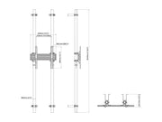 Multibrackets MBWW2U Dual Screen 3m Wall to Wall Mount For 40"-65" Screens | VESA 400x400 Wall Mount Bracket Multibrackets