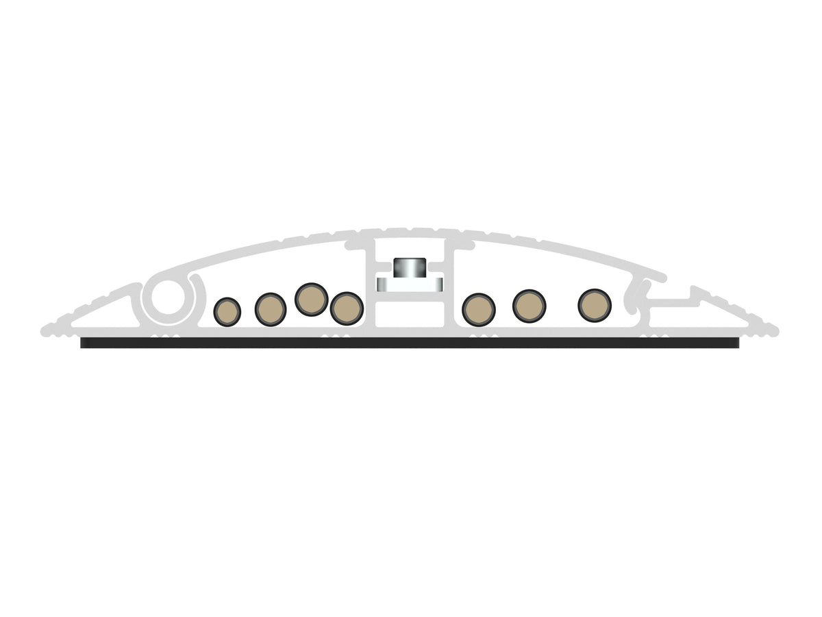 Multibrackets M Cable Cover Floor 1600mm 139mm - Aluminium | 7350105212208