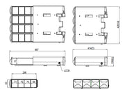 Multibrackets M Cart Drawer IIII 4-Compartment Lockable Storage for M Workstation Carts | 7350073734375 Mount Accessories Multibrackets