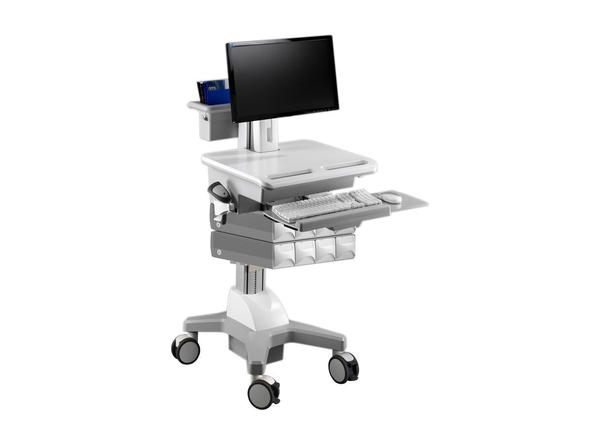 Multibrackets M Cart Drawer IIII 4-Compartment Lockable Storage for M Workstation Carts | 7350073734375 Mount Accessories Multibrackets